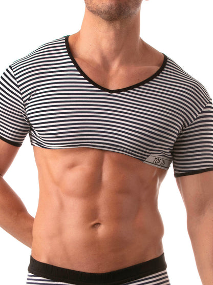Tof Paris Sailor Crop Top - Black