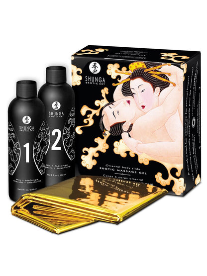 Shunga - Oriental Body-to-Body Massage Gel Set - Melon / Mango