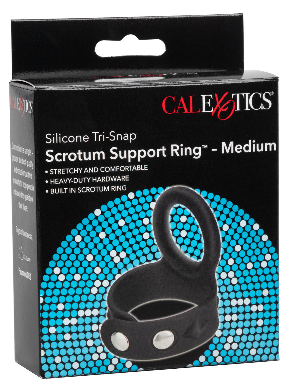 Silicone Tri-Snap Scrotum Support Ring™ - Medium