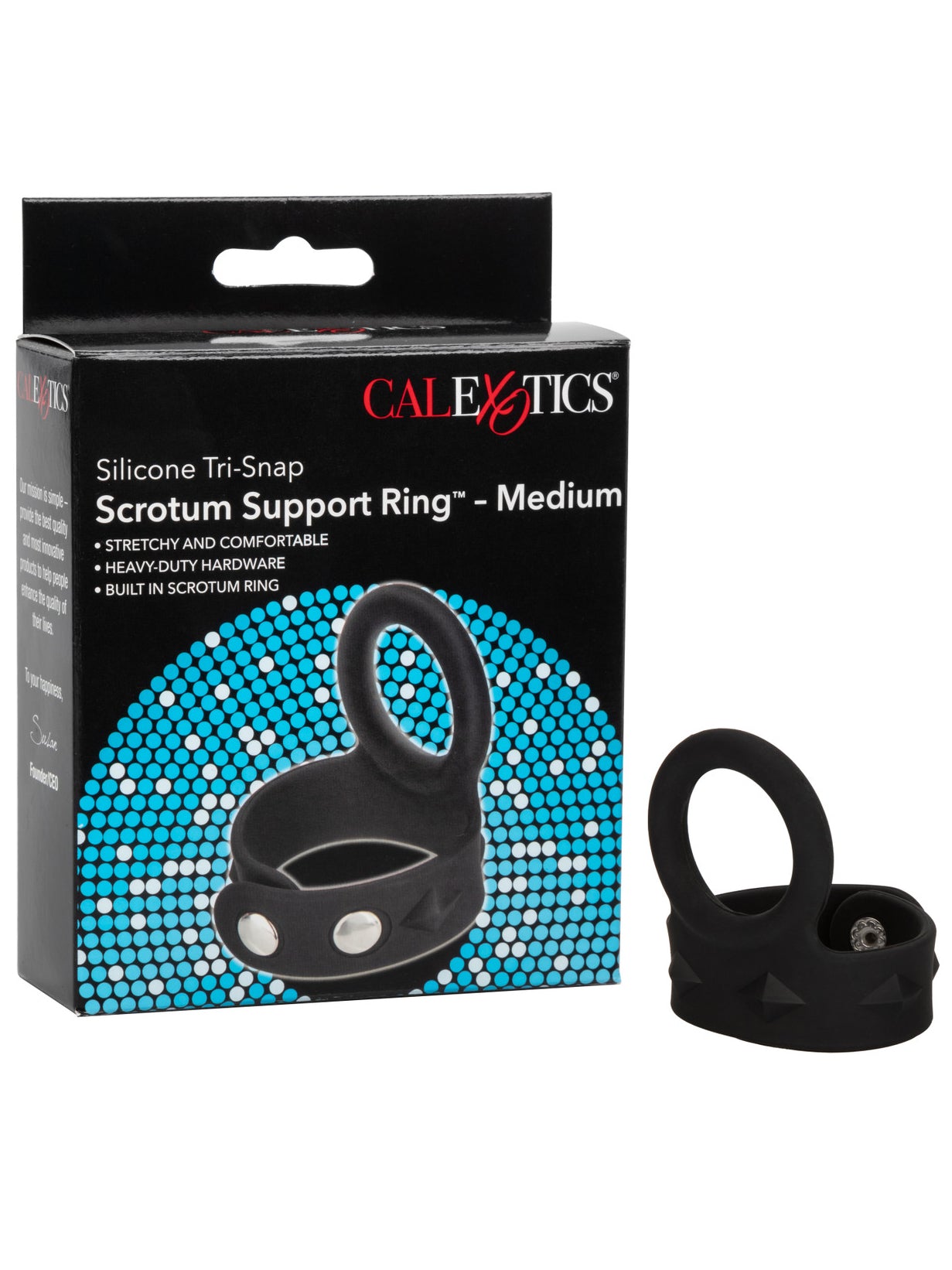 Silicone Tri-Snap Scrotum Support Ring™ - Medium