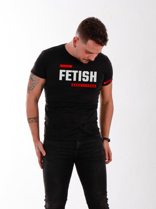 FEETISH Camiseta negra con detalles BDSM Hanky ​​Code