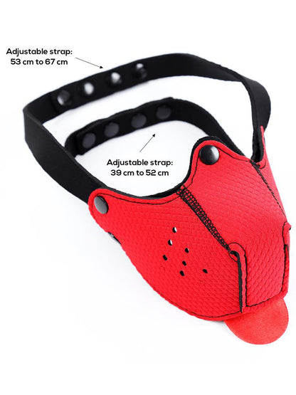 A-Gusto - Adjustable Neoprene Dog Muzzle Red