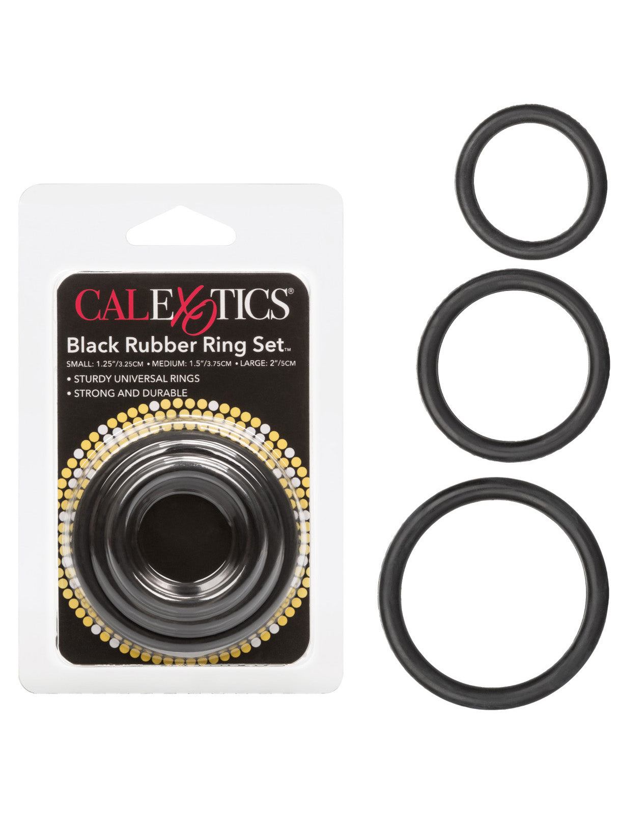 CalExotics -  Black Rubber Ring Set