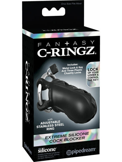 Fantasy C-Ringz Extreme Silicone Cock Blocker Black