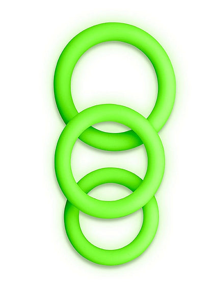 Ouch! - Cockring Set Glow in the Dark - 3 Pcs
