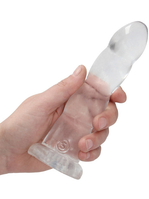 RealRock - Crystal Clear Non-Realistic Dildo with Suction Cup 7" / 17 cm