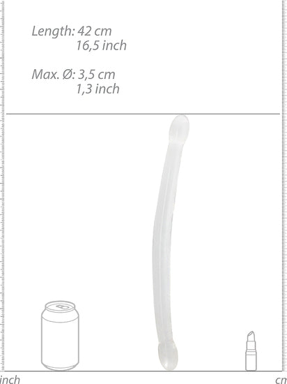 RealRock - Crystal Clear Non-Realistic Double Dong 17" / 42 cm