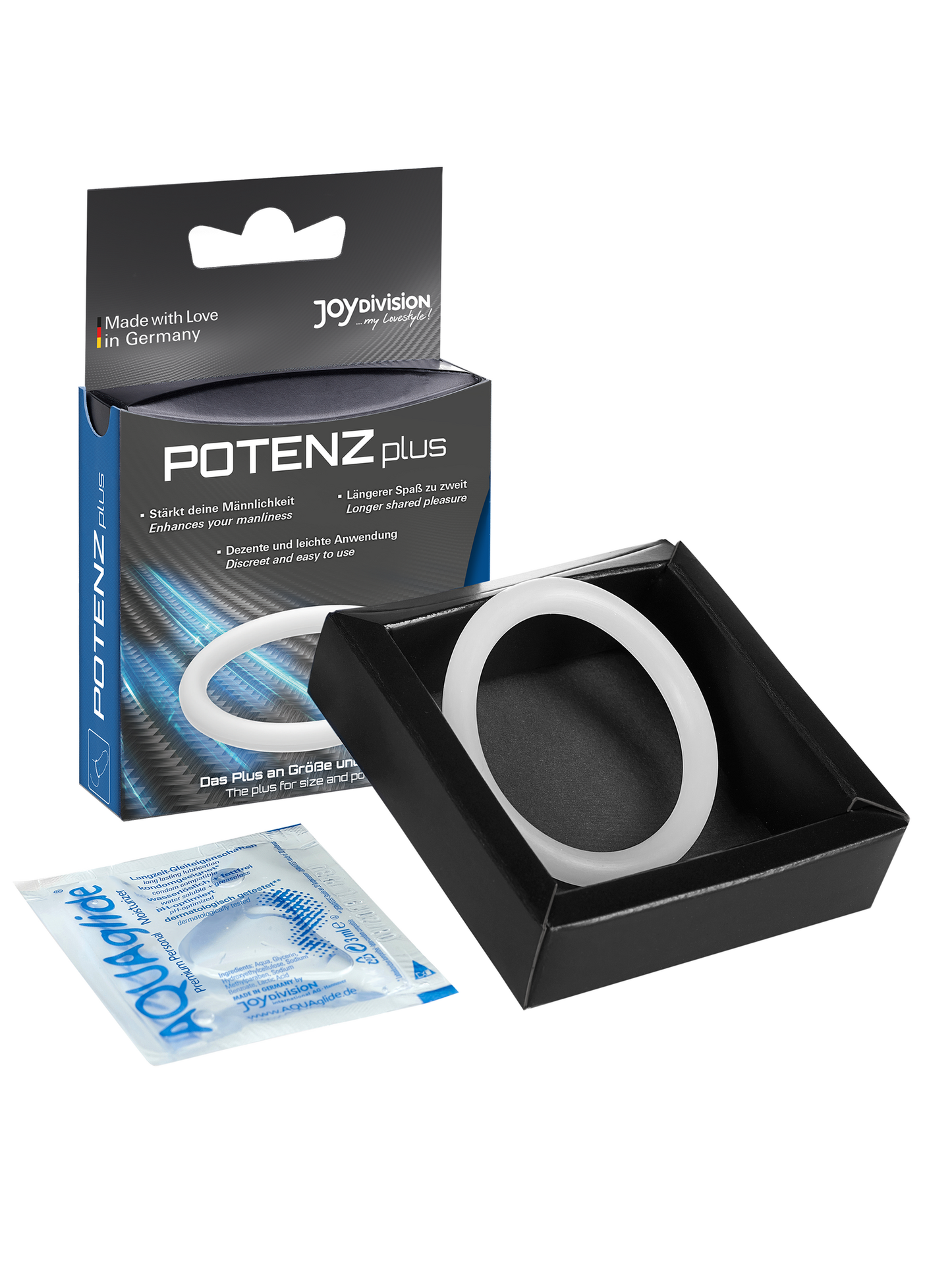 POTENZduo - Anillo para el pene de silicona transparente de calidad médica 