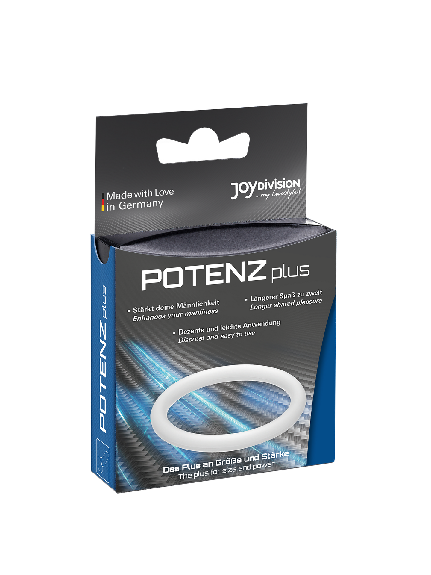 POTENZduo - Anillo para el pene de silicona transparente de calidad médica 