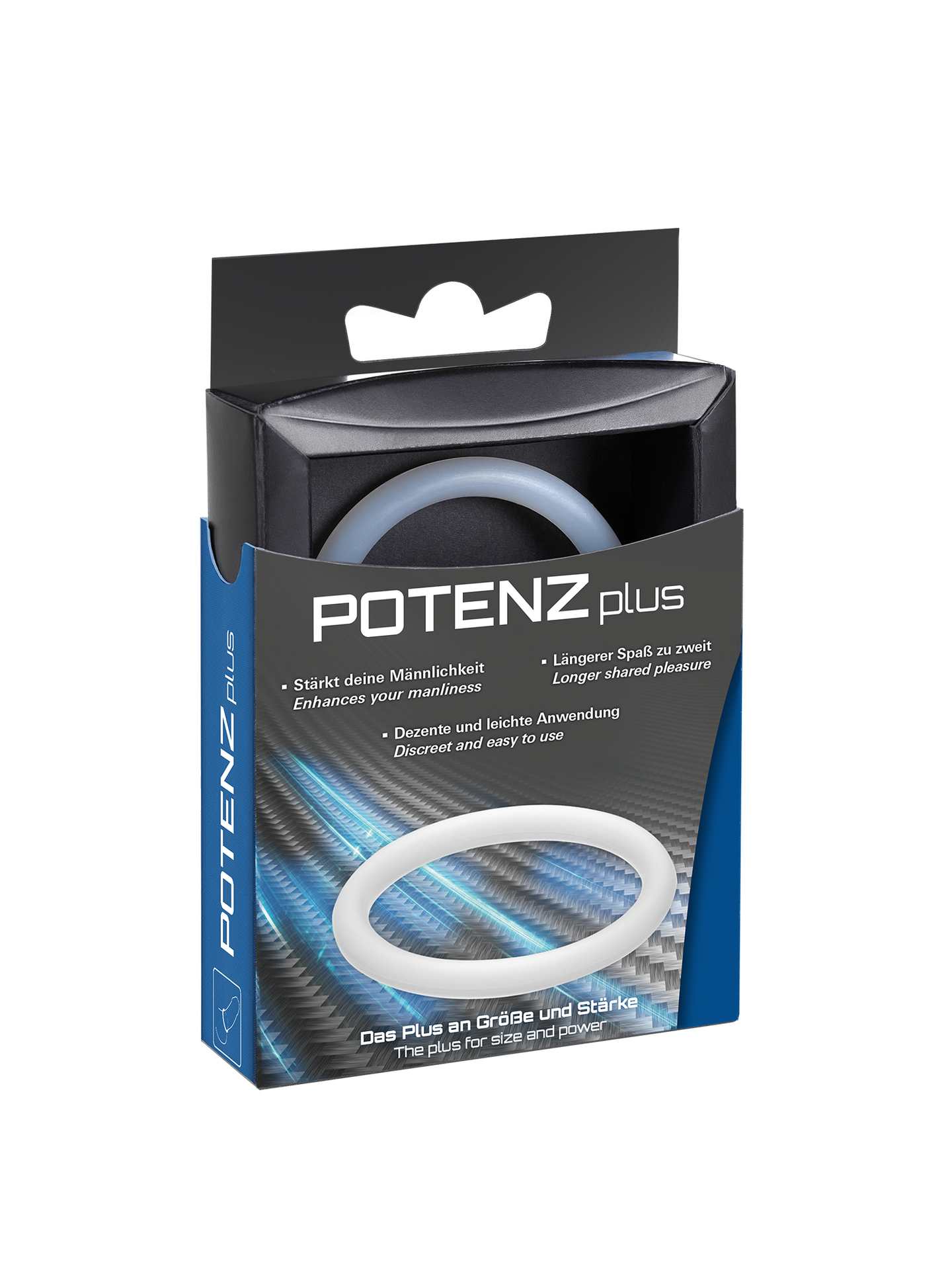 POTENZduo - Anillo para el pene de silicona transparente de calidad médica 