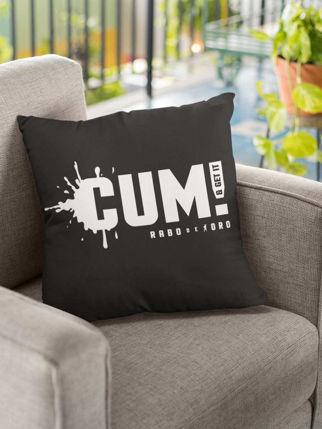 Rabo De Toro - ¡CUM & Get It! - Funda Cojín BDSM