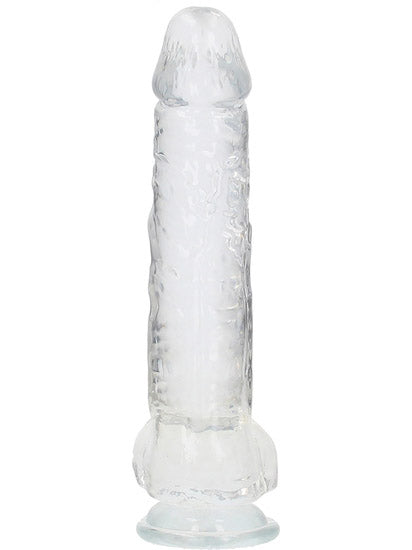 RealRock - Dildo Transparente Realista con Bolas y Ventosa 10" / 25,4 cm