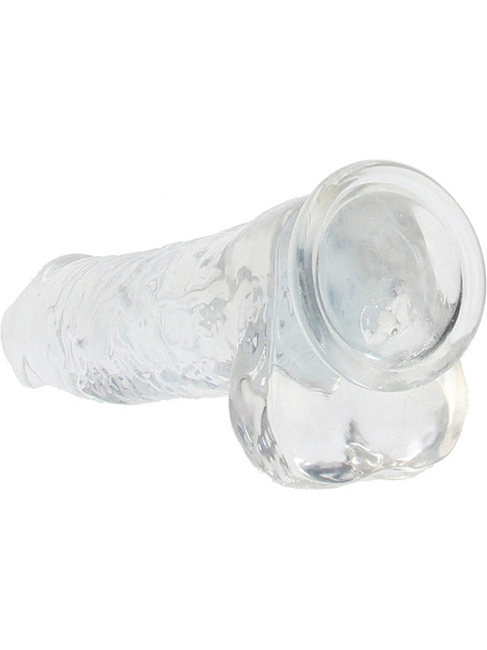 RealRock - Dildo Transparente Realista con Bolas y Ventosa 10" / 25,4 cm