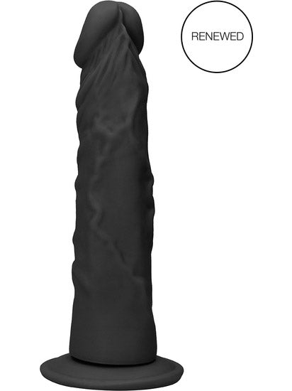 RealRock - Pene realista sin bolas y con ventosa Negro 7" / 17 cm