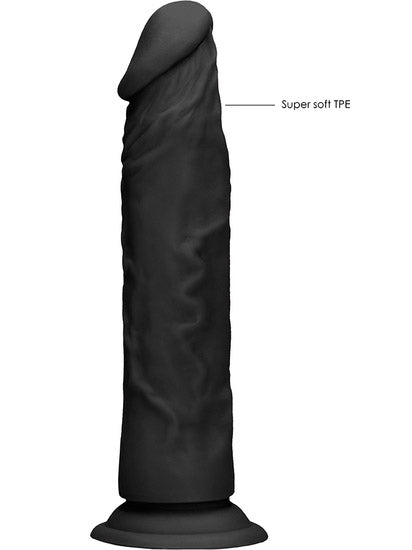 RealRock - Realistic Dong without Balls with Suction Cup Black 7" / 17 cm