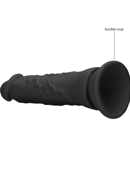 RealRock - Realistic Dong without Balls with Suction Cup Black 7" / 17 cm