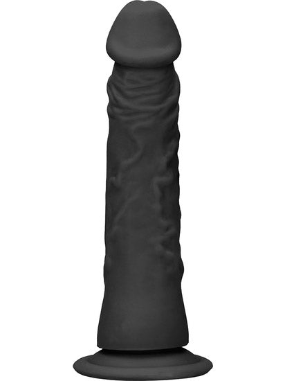 RealRock - Realistic Dong without Balls with Suction Cup Black 7" / 17 cm