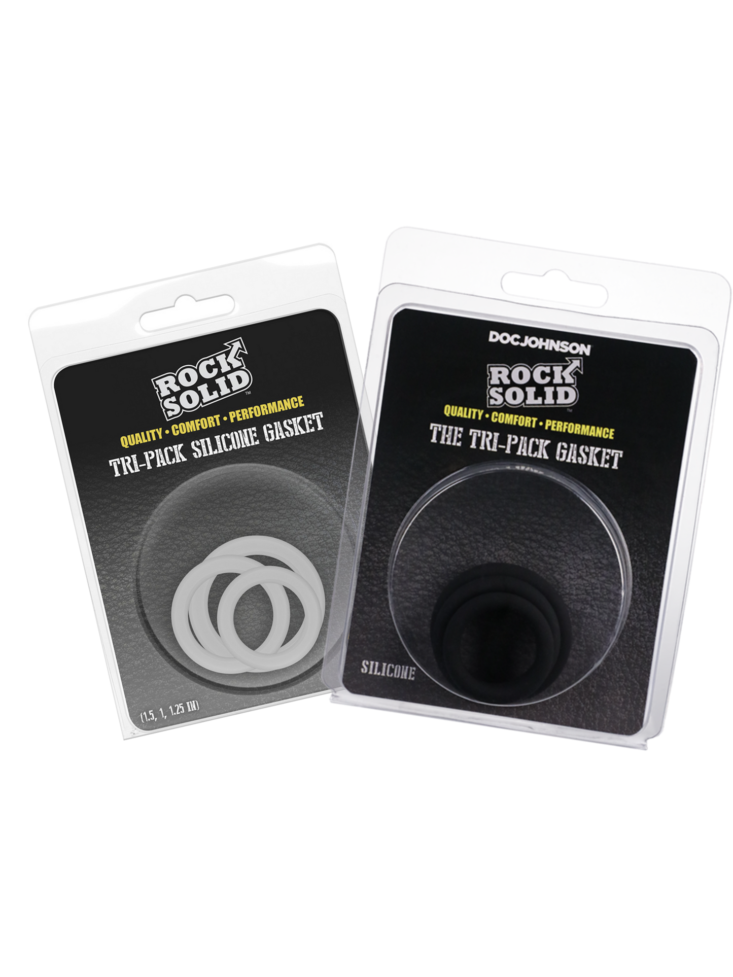 Doc Johnson - ROCK SOLID Tri-Pack de anillos para el pene de silicona 