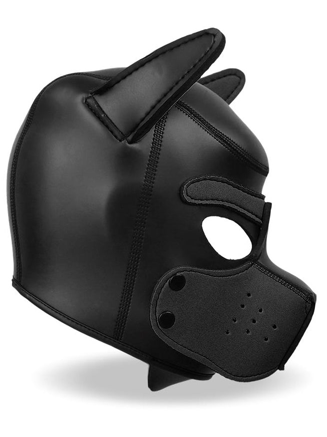 InToYou - Neoprene Dog Hood with Removable Muzzle Black