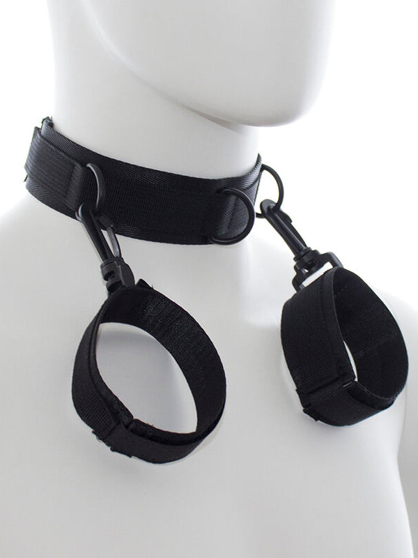 Ohmama - Fetish Nylon Handcuffs and Collar