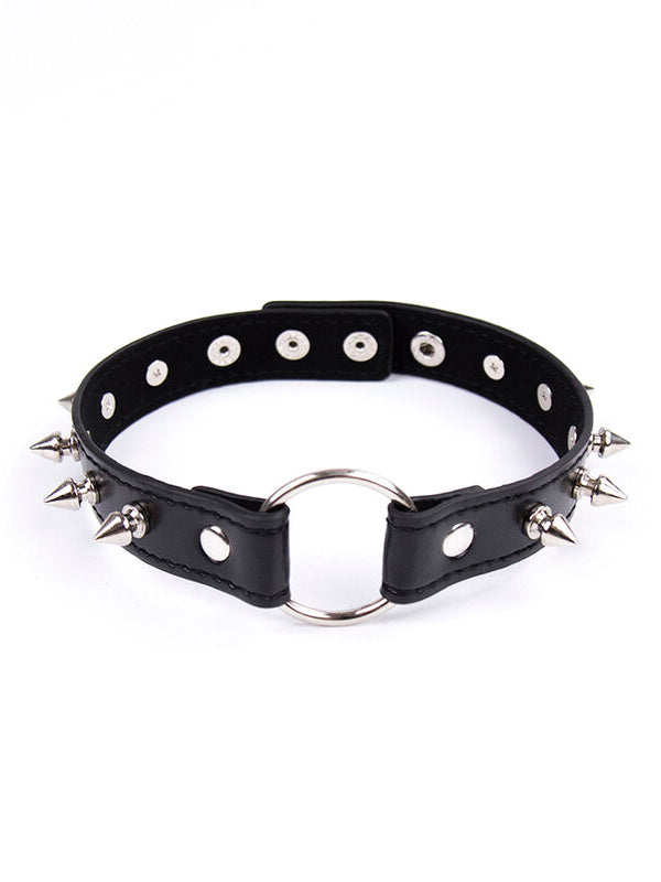 Ohmama - Fetish Collar Spikes Punk with Ring