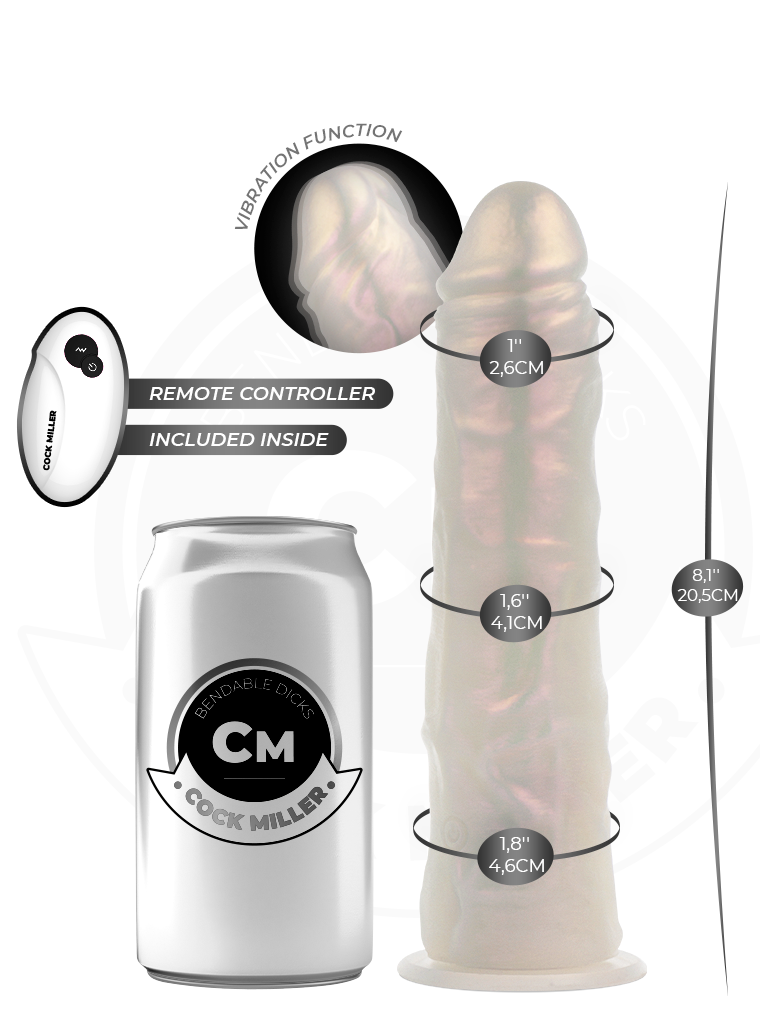 Cock Miller – Hyperrealistischer Silikon-Dildo – Vibration – Fernbedienung – 20,5 cm