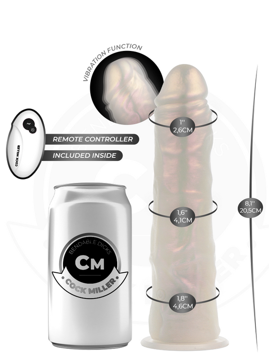 Cock Miller – Hyperrealistischer Silikon-Dildo – Vibration – Fernbedienung – 20,5 cm