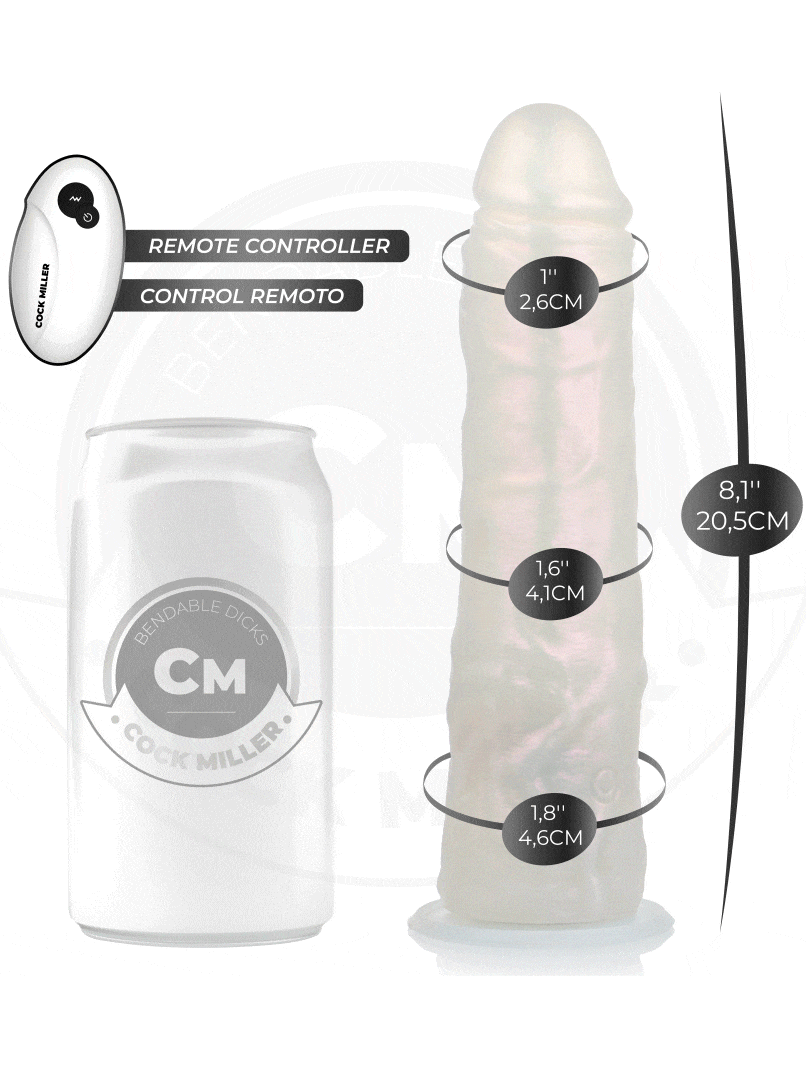 Cock Miller – Hyperrealistischer Silikon-Dildo – Vibration – Fernbedienung – 20,5 cm