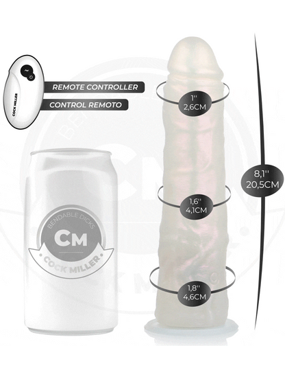 Cock Miller – Hyperrealistischer Silikon-Dildo – Vibration – Fernbedienung – 20,5 cm