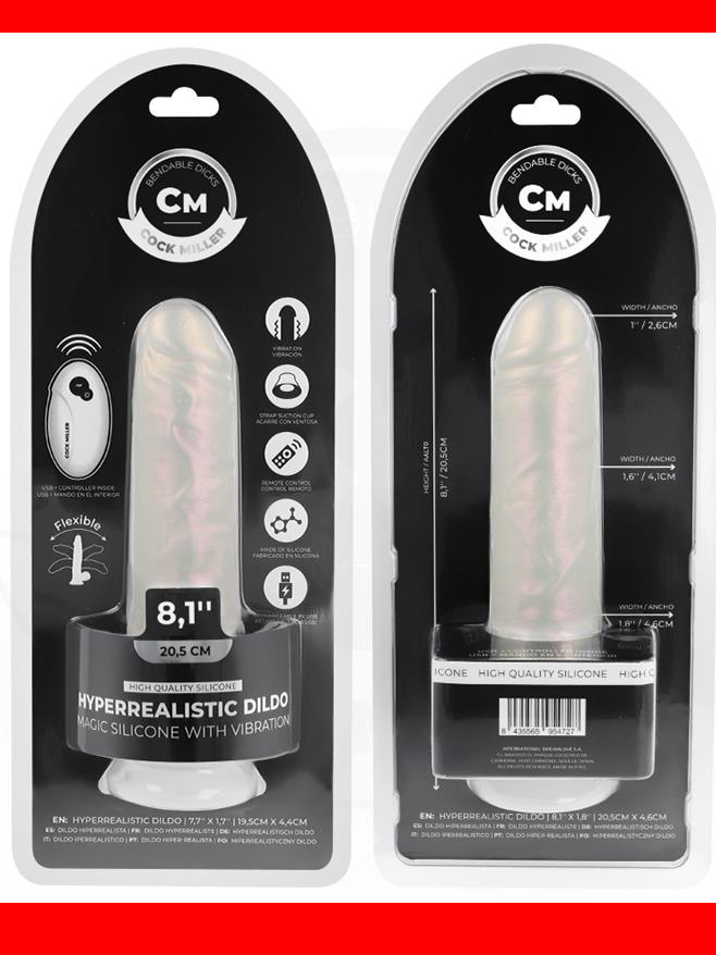 Cock Miller – Hyperrealistischer Silikon-Dildo – Vibration – Fernbedienung – 20,5 cm