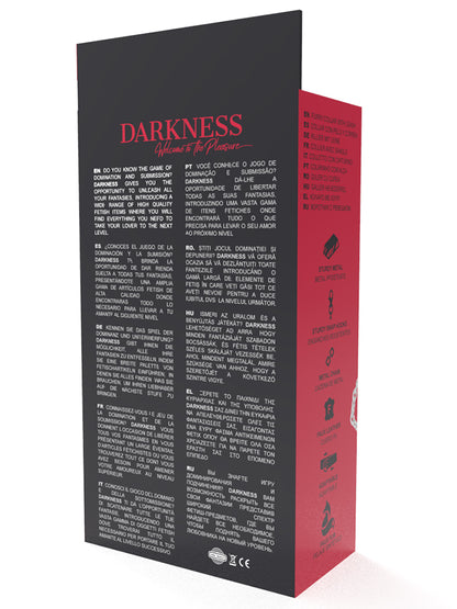 Darkness Black Furry Collar With Leash