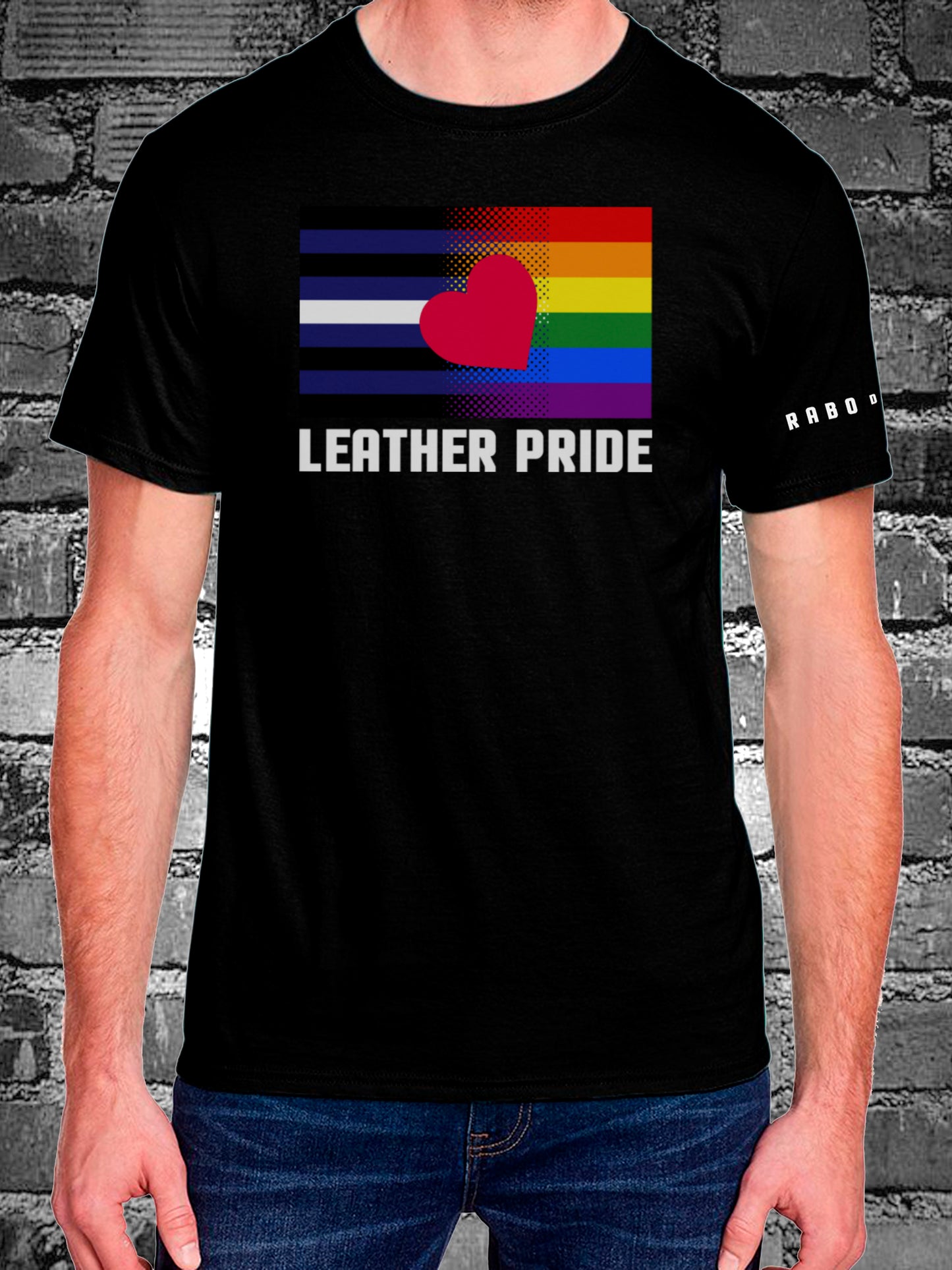 Rabo De Toro - Camiseta negra LEATHER PRIDE (ORGULLO CUERO)