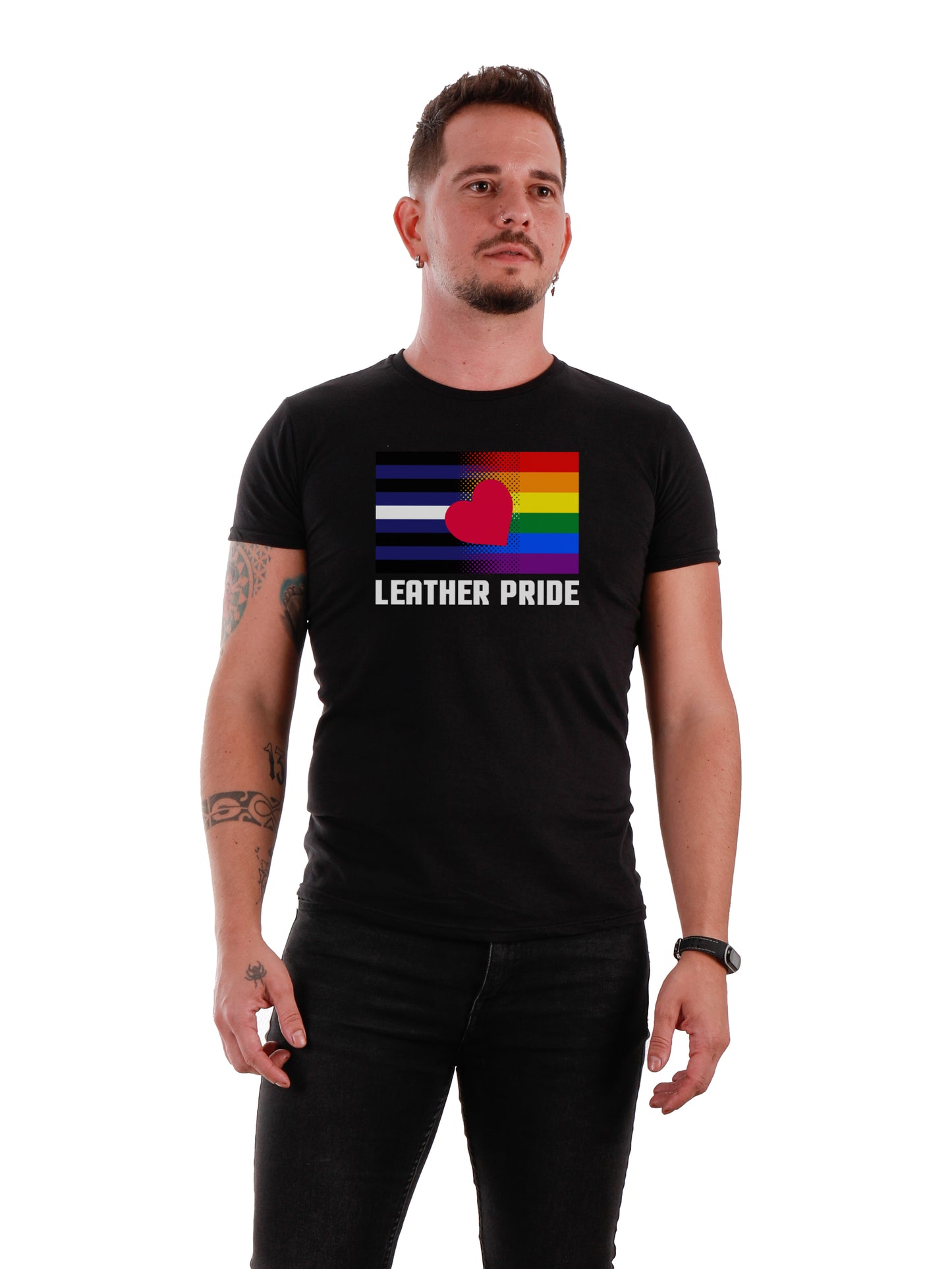 Rabo De Toro - Camiseta negra LEATHER PRIDE (ORGULLO CUERO)