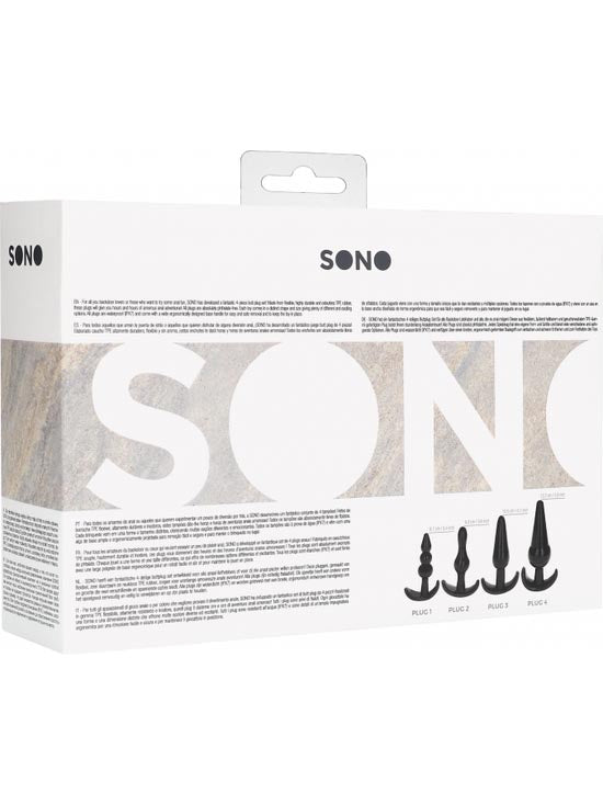 Sono - Butt Plug Kit Black Silicone - No. 80