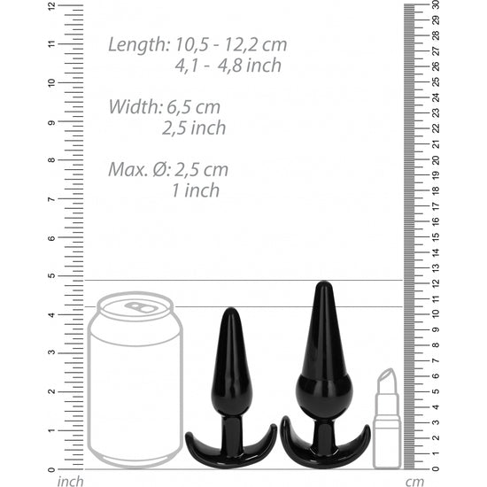 Sono - Kit de plug anal de silicona negra - No. 80 