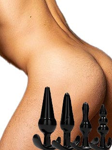 Sono - Kit de plug anal de silicona negra - No. 80 