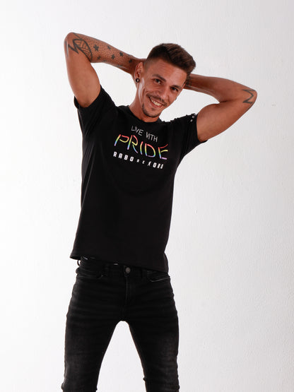 RaboDeToro - Camiseta negra LIVE WITH PRIDE