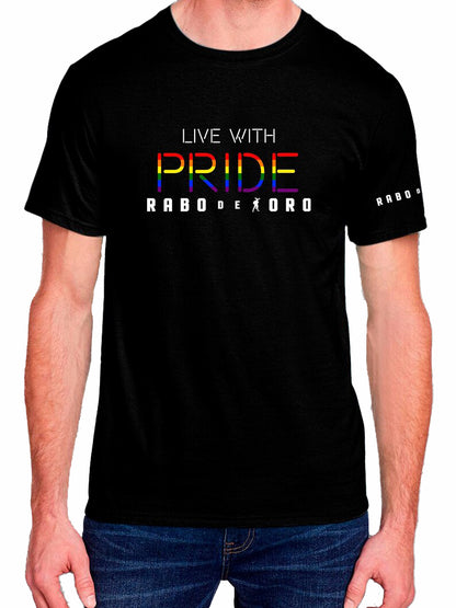 RaboDeToro - Camiseta negra LIVE WITH PRIDE