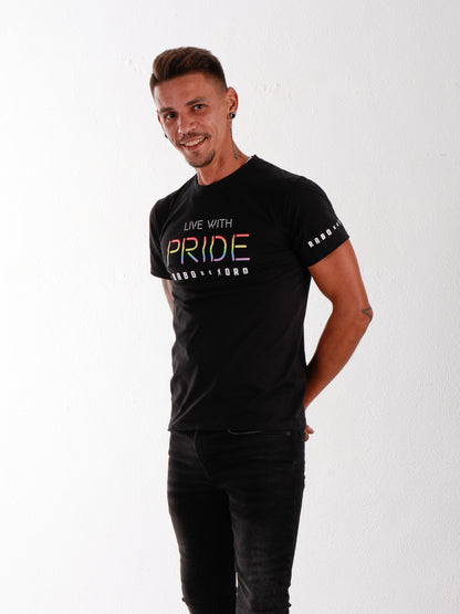 RaboDeToro - Camiseta negra LIVE WITH PRIDE