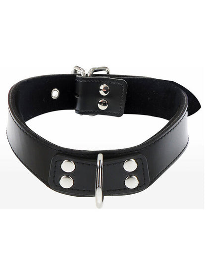TABOOM - Elegant D-ring Collar Black