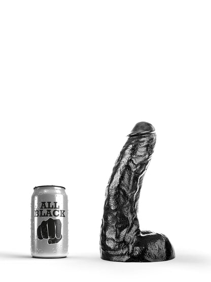 All Black - Realistic Curved Dildo Ray 25,5 cm