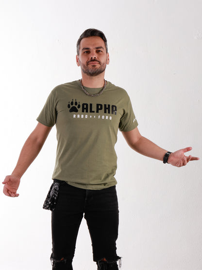 RaboDeToro - ALPHA Olive T-Shirt with Wolf Paw detail