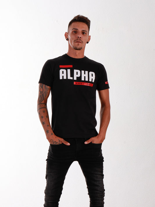 Camiseta negra ALPHA con detalles Hanky ​​Code