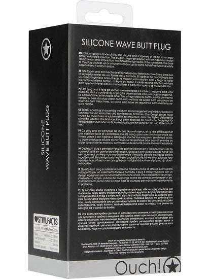 Ouch! - Wave Butt Plug - Black