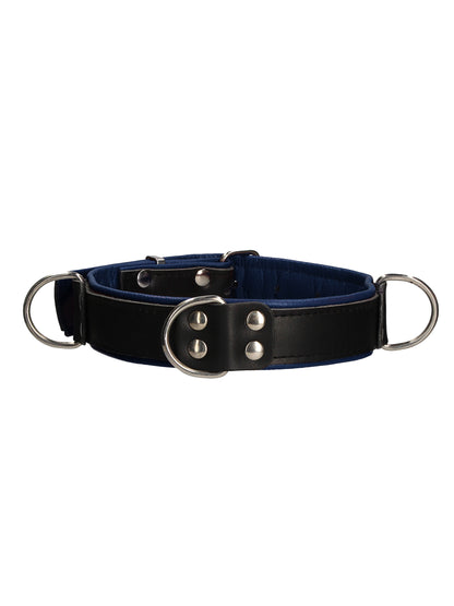 Ouch Deluxe Bondage Collar Blue