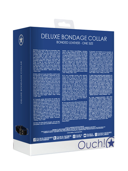 Ouch Deluxe Bondage Collar Blue