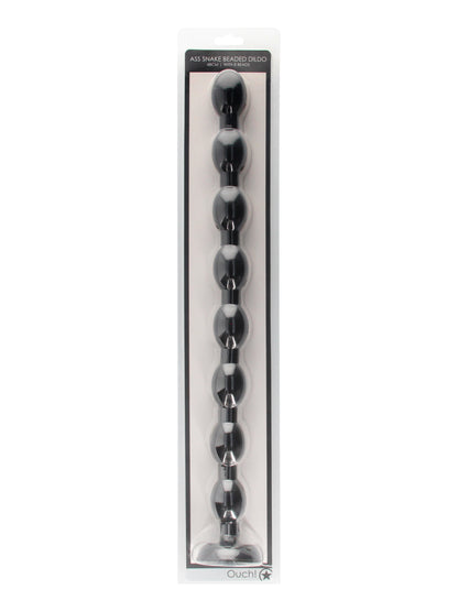 Ouch Ass Colon Snake Dildo with Beads - 19" / 48 cm