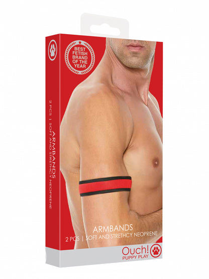 Ouch! Neoprene Bracelets Red
