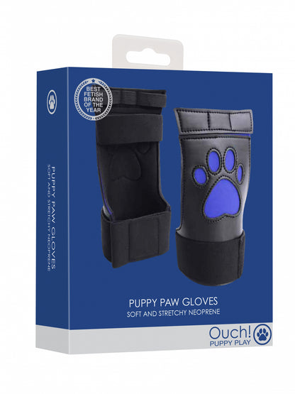 Ouch! Neoprene Puppy Paw Gloves Blue