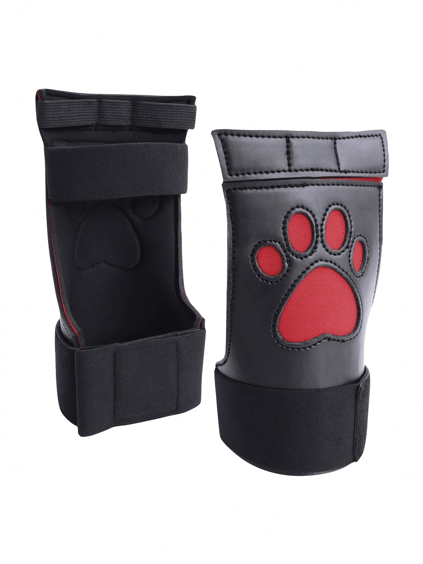Ouch! Neoprene Puppy Paw Gloves Red
